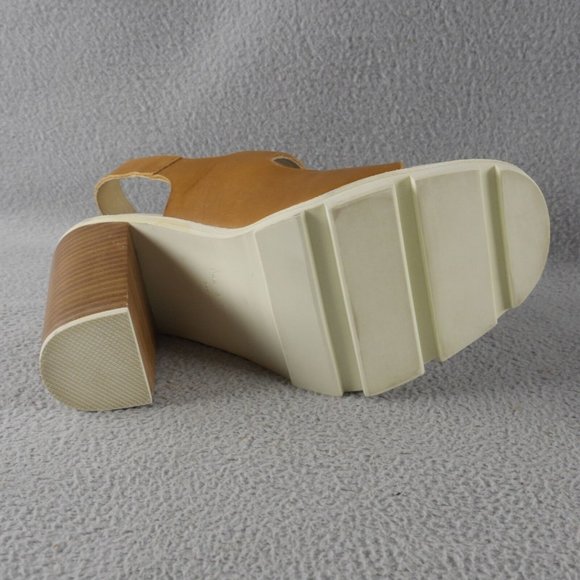 RAG & BONE Leather Two-Tone Sand BARON SANDAL HEELS W2528019R WOM Size 5 60437. - Picture 3 of 6